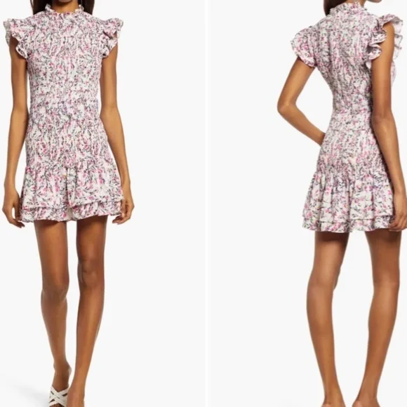 French Connection Woman Mock Neck Ruffle Dress Size: XS - Picture 2 of 8